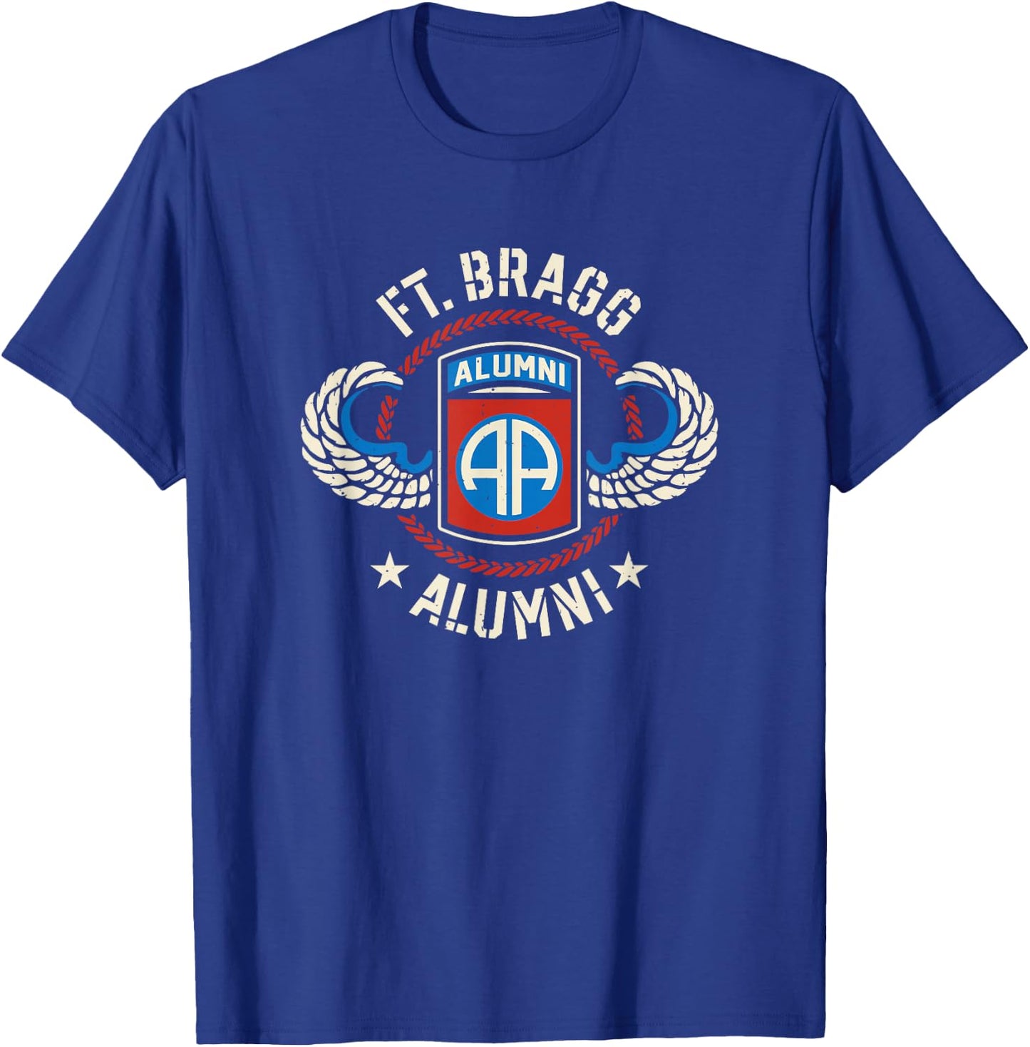 Ft Bragg Alumni 82nd Airborne Division Paratrooper T-Shirt - T-Shirt | Royal