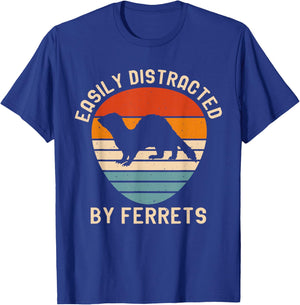 Easily Distracted By Ferrets T-Shirt - T-Shirt | Royal