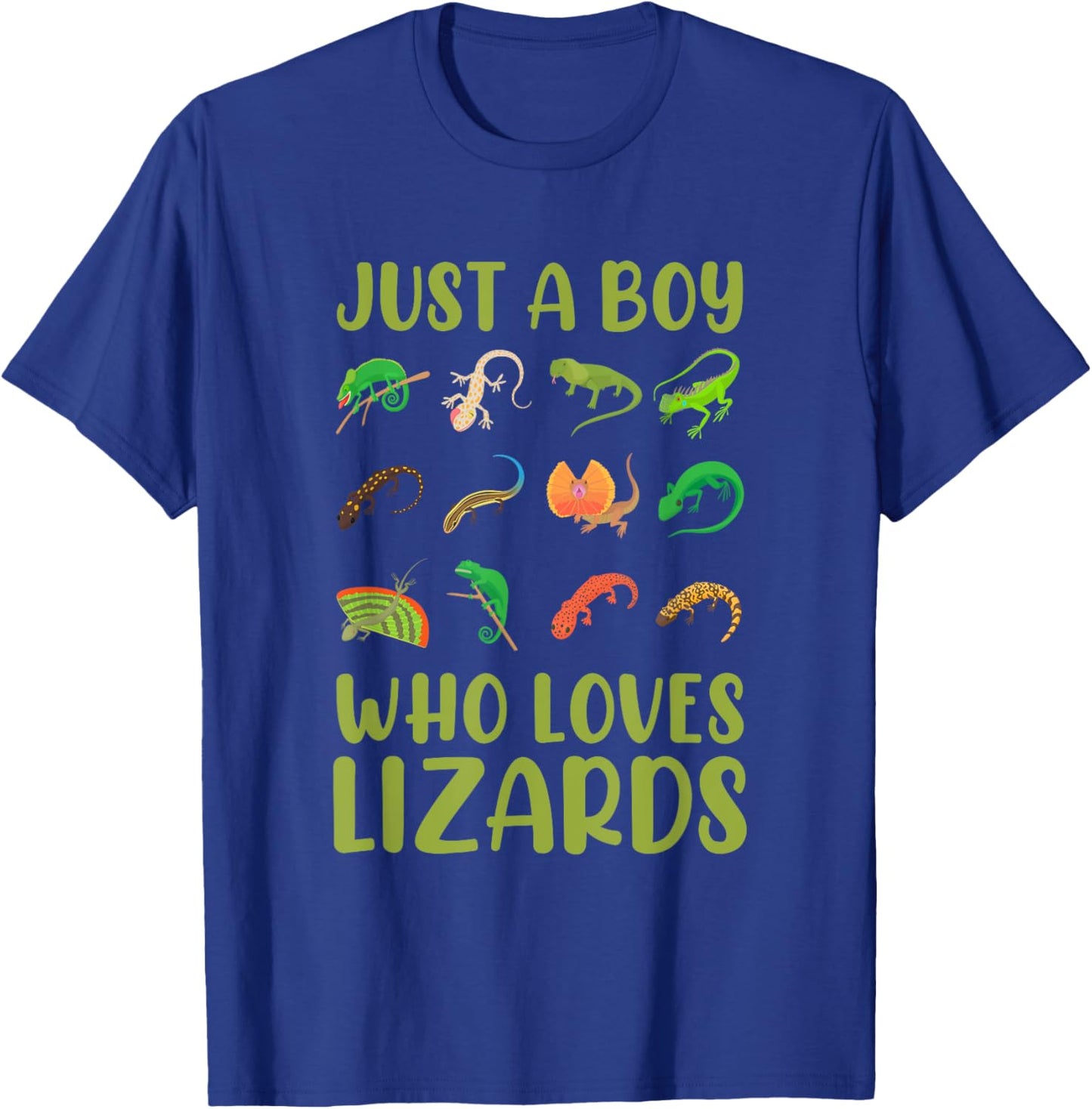 Kids Reptile Bearded Dragon Just A Boy Who Loves Lizards T-Shirt - T-Shirt | Royal