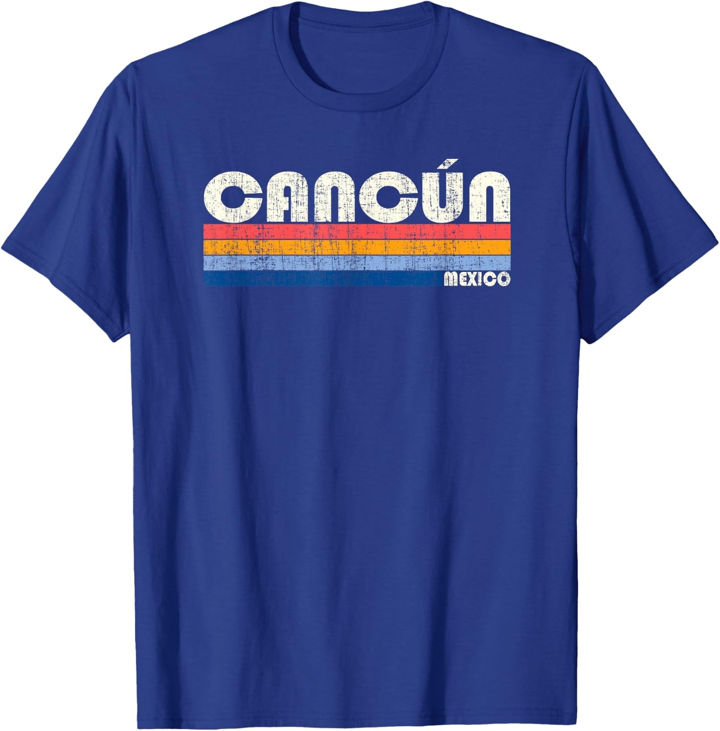 Vintage 70s 80s Style Cancun, Mexico T-Shirt - T-Shirt | Royal