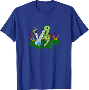 Marijuana Bong Turtle Cannabis Weed Cannabis Gift T-Shirt - T-Shirt | Royal