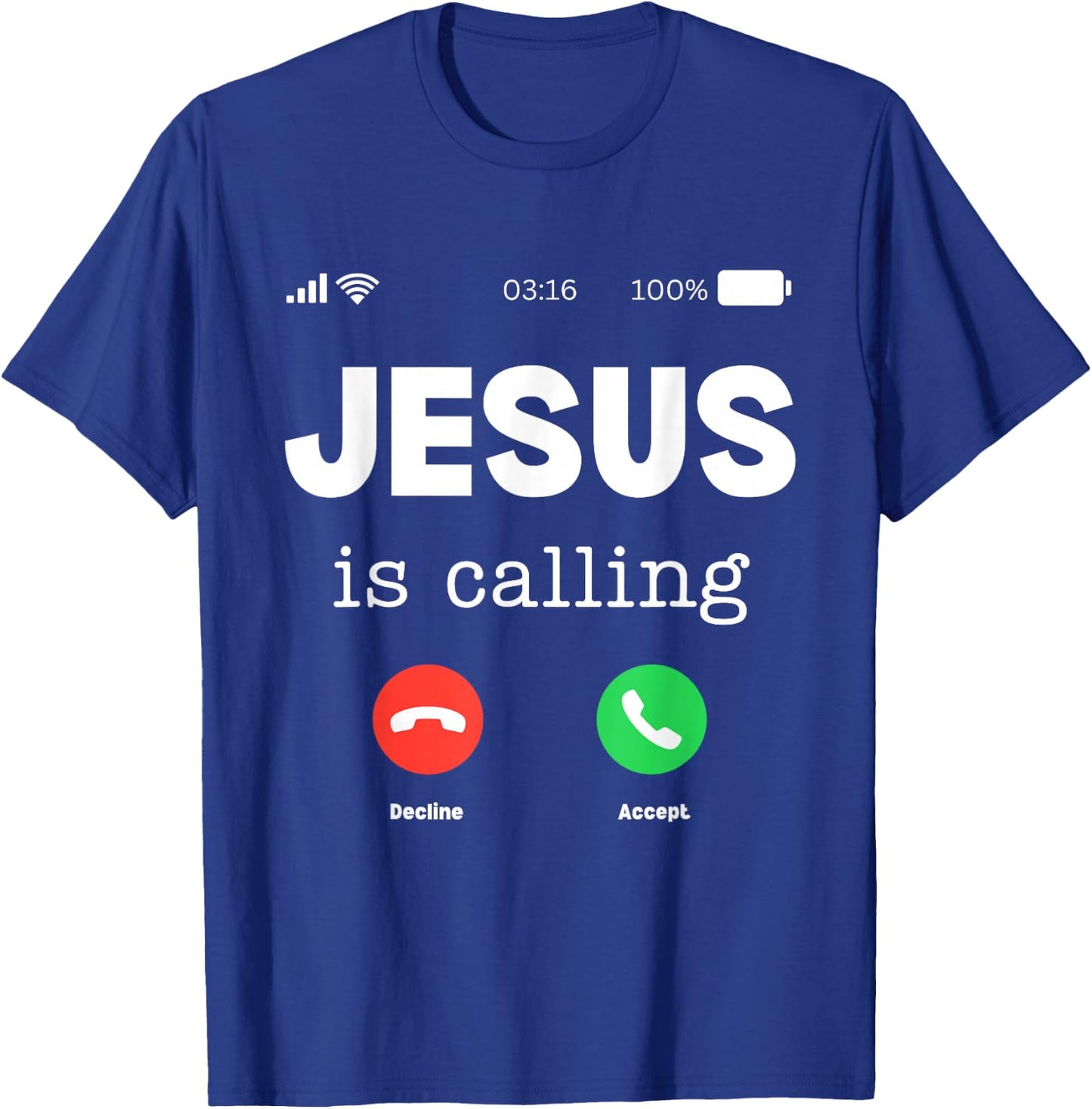 Classic Jesus Is Calling T-Shirt - T-Shirt | Royal