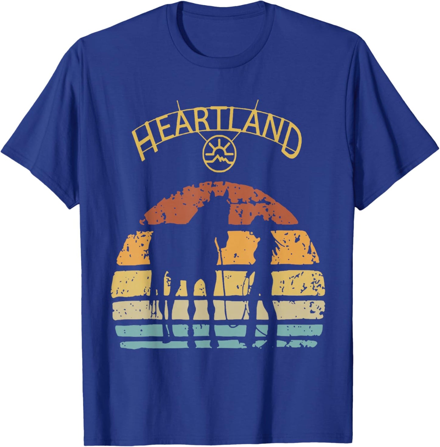 Heartland Retro Vintage Sunset T-Shirt - T-Shirt | Royal