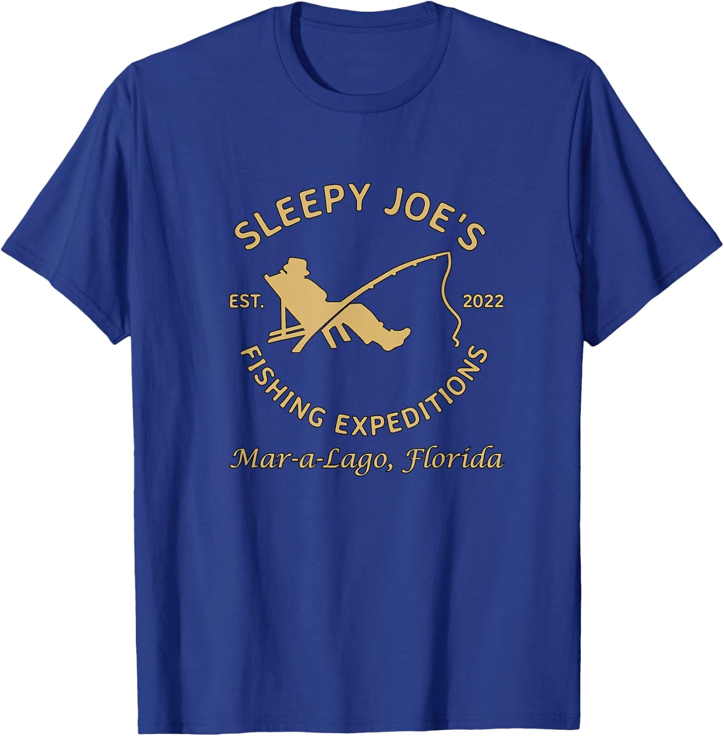 Sleepy Joe's Fishing Expeditions Mar-a-Lago, Florida T-Shirt - T-Shirt | Royal