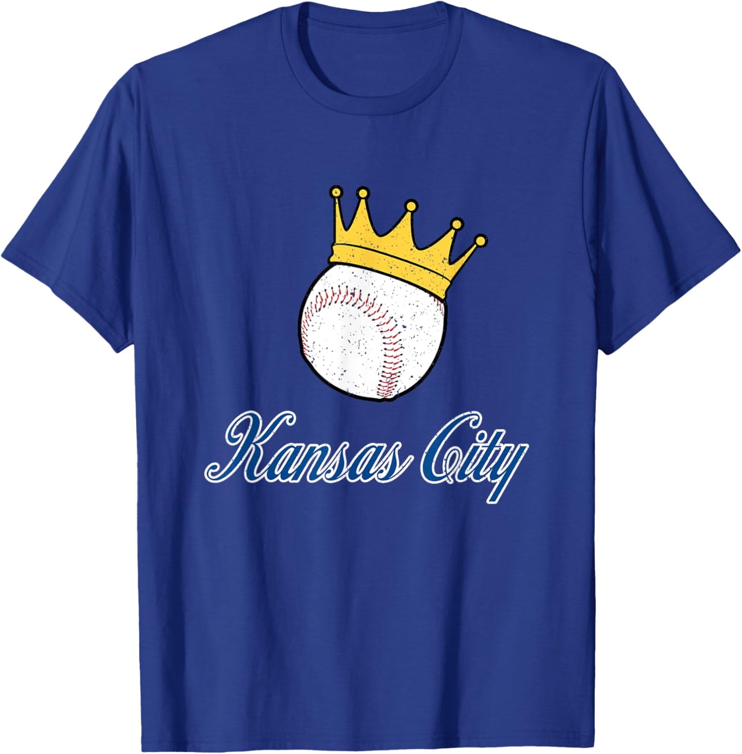 Vintage Baseball And Crown Kansas City T-Shirt - T-Shirt | Royal