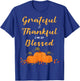Grateful Thankful Blessed Teacher Mom Women Thanksgiving T-Shirt - T-Shirt | Royal