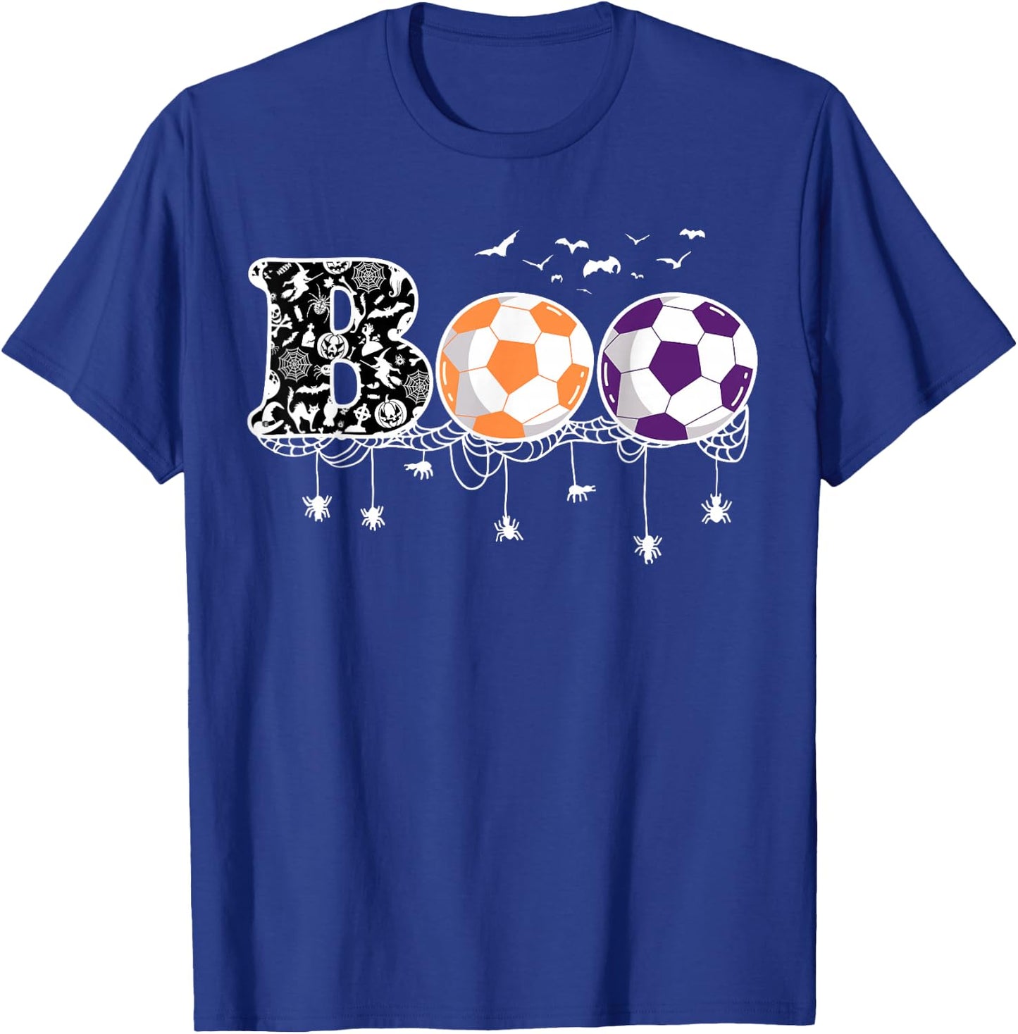 Boo Soccer Funny Halloween Football T-Shirt - T-Shirt | Royal