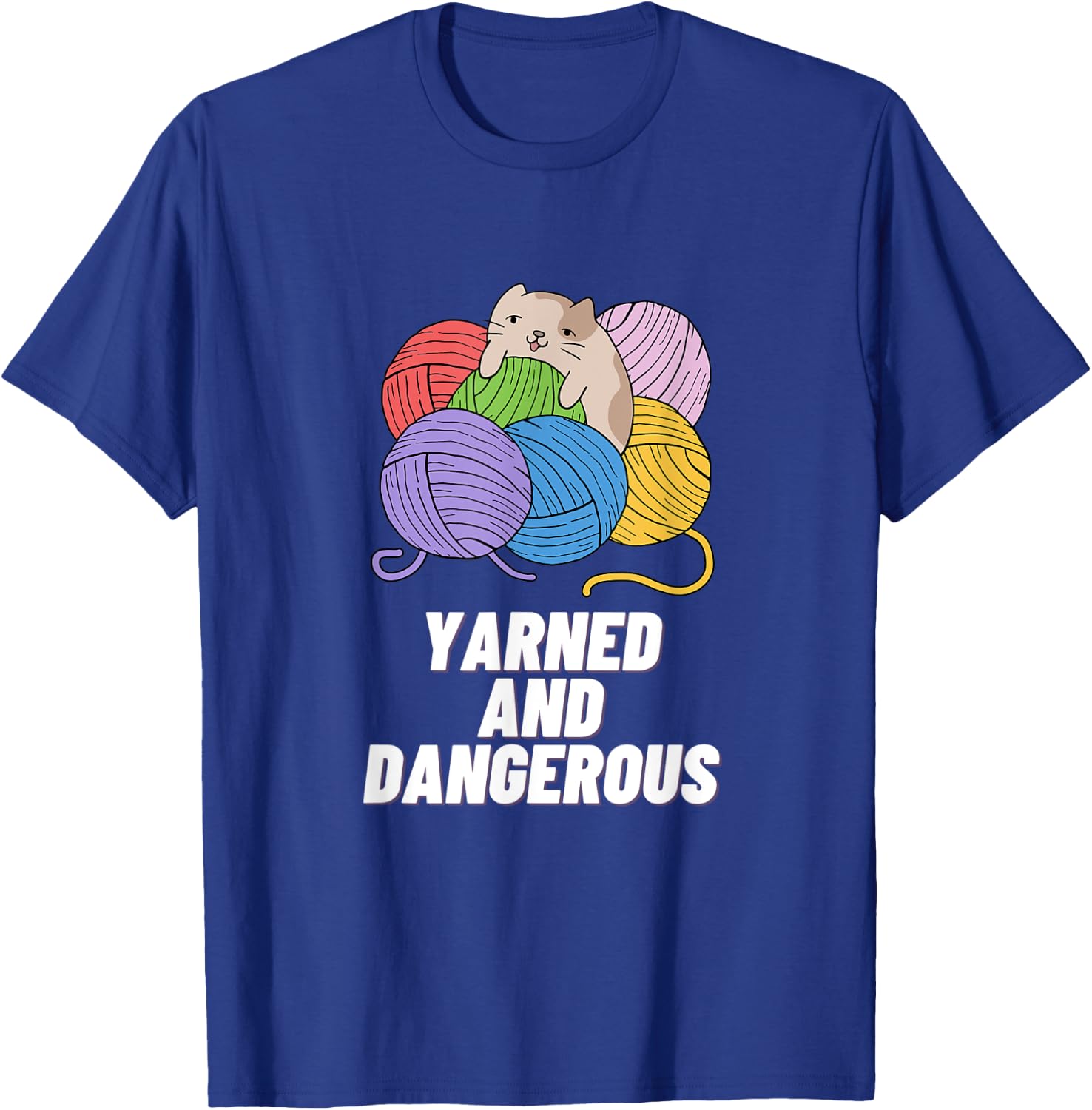 Yarned And Dangerous Funny Sewer Design Sewing Pun Sew Lover T-Shirt - T-Shirt | Royal
