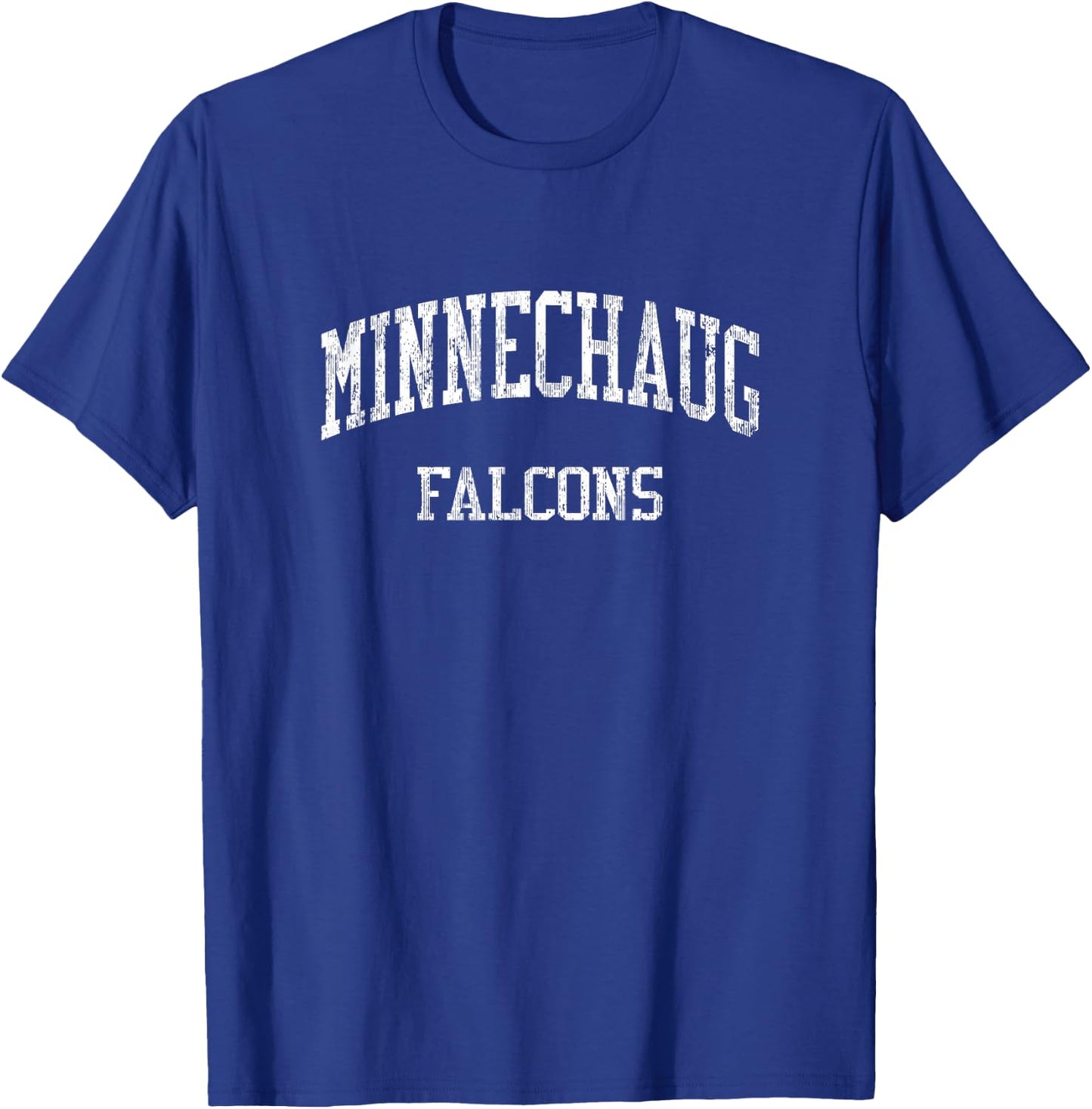 Minnechaug High School HS Wilbraham MA Vintage Sports T-Shirt - T-Shirt | Royal