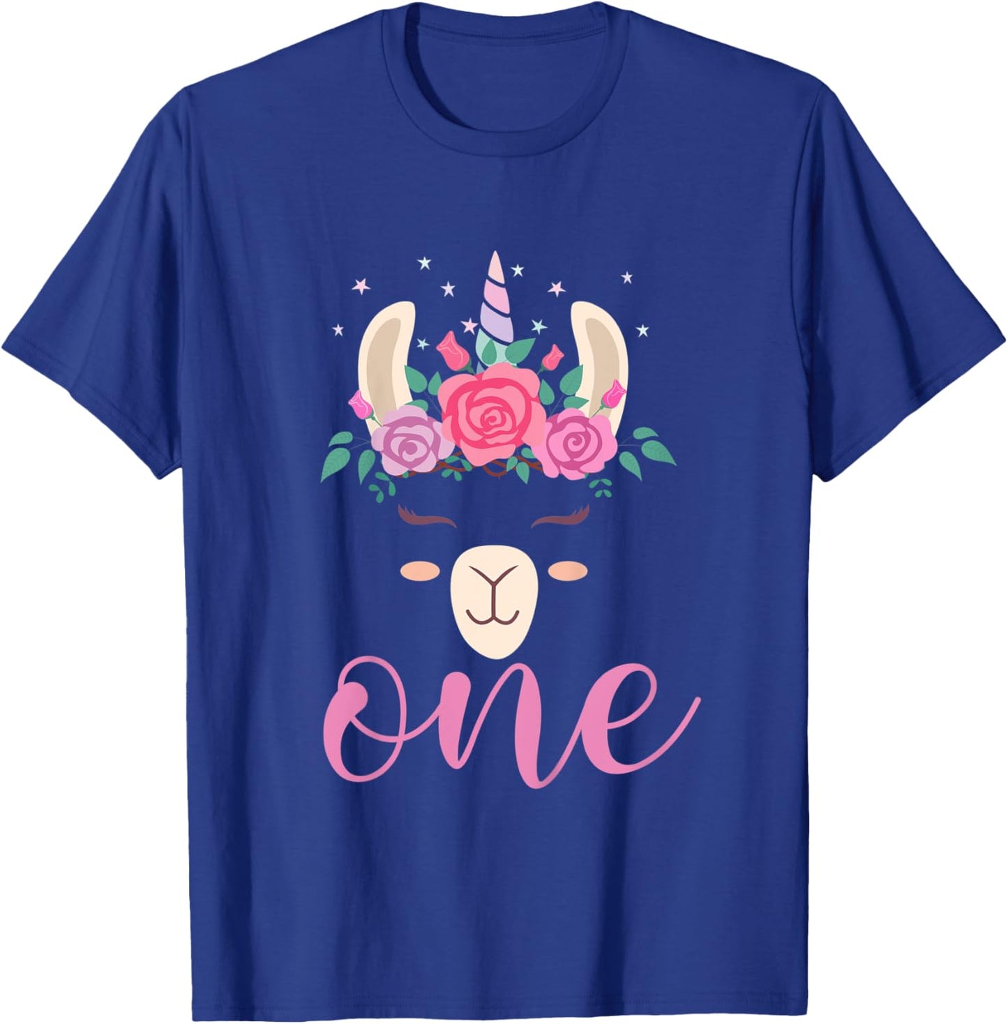 Kids 1 year Old Llamacorn Birthday Party Llama Unicorn 1st Gift T-Shirt - T-Shirt | Royal