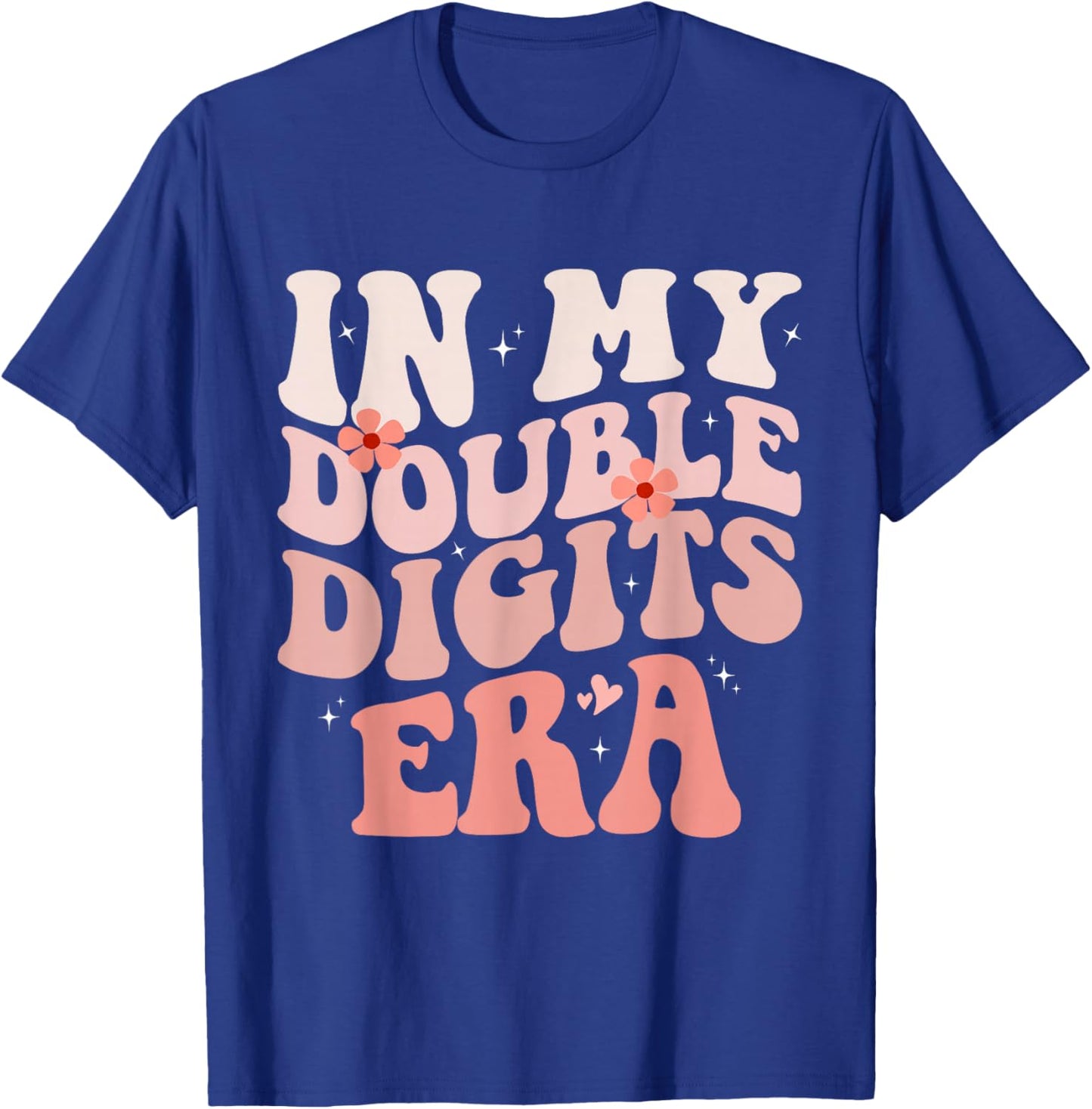 Birthday Groovy Era Girls In My Double Digits Era T-Shirt - T-Shirt | Royal