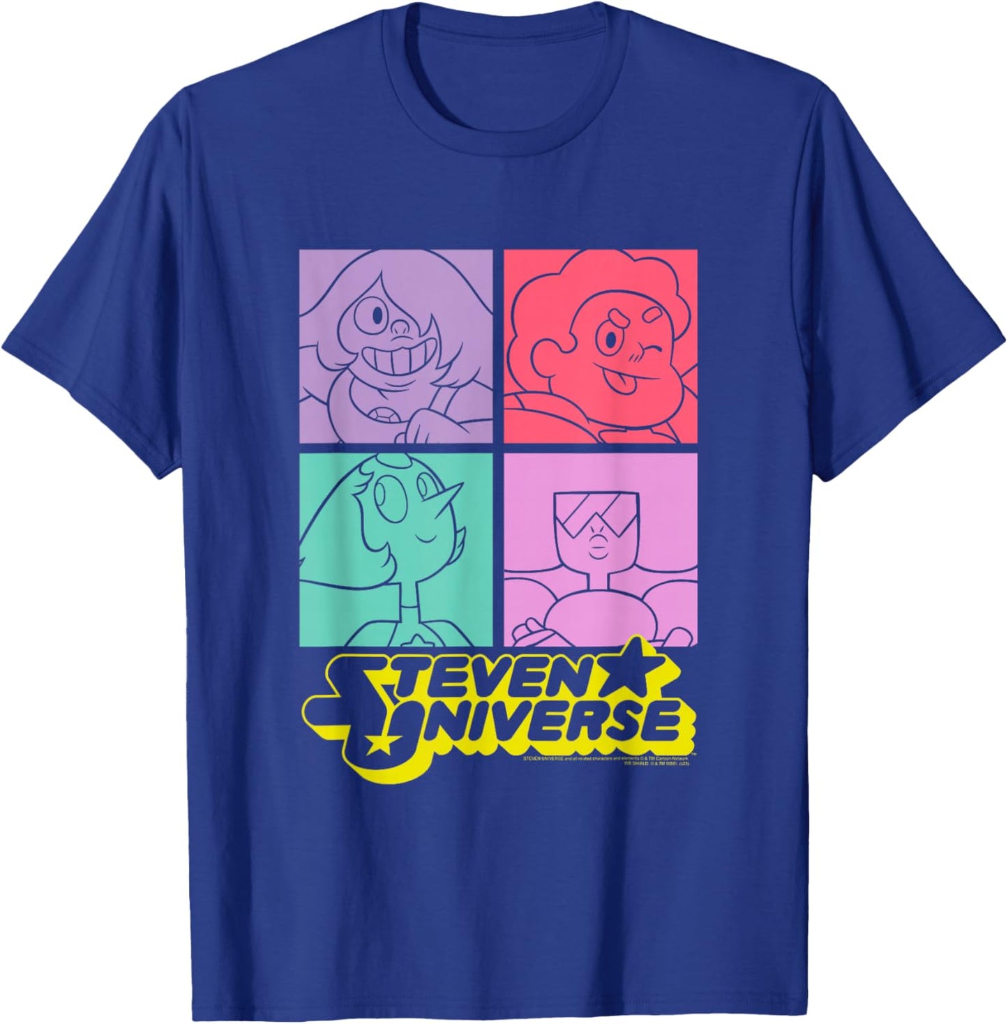 Steven Universe Four Block Gem Photos T-Shirt - T-Shirt | Royal