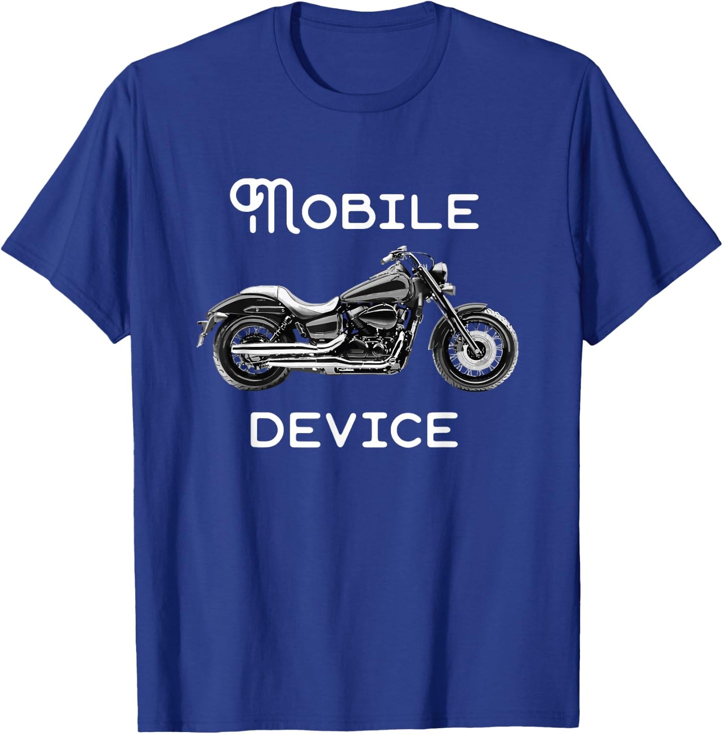 Mobile Device - Clever Motorcycle T-Shirt - T-Shirt | Royal
