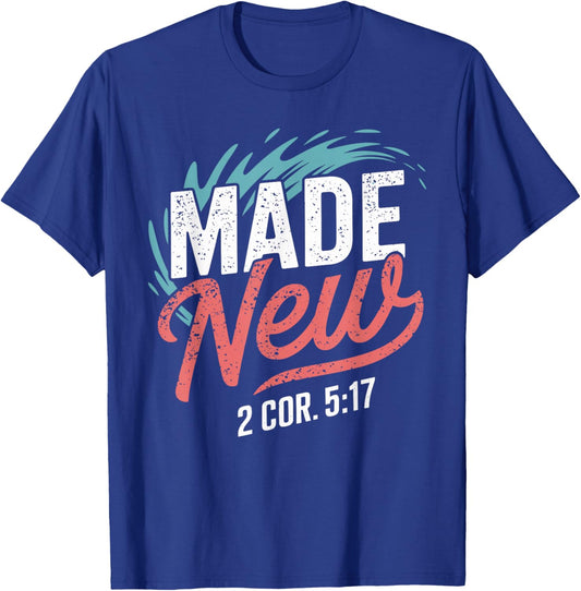 Made New Baptême Shirt Chemises chrétiennes pour le baptême des jeunes T-Shirt - T-Shirt | Royal
