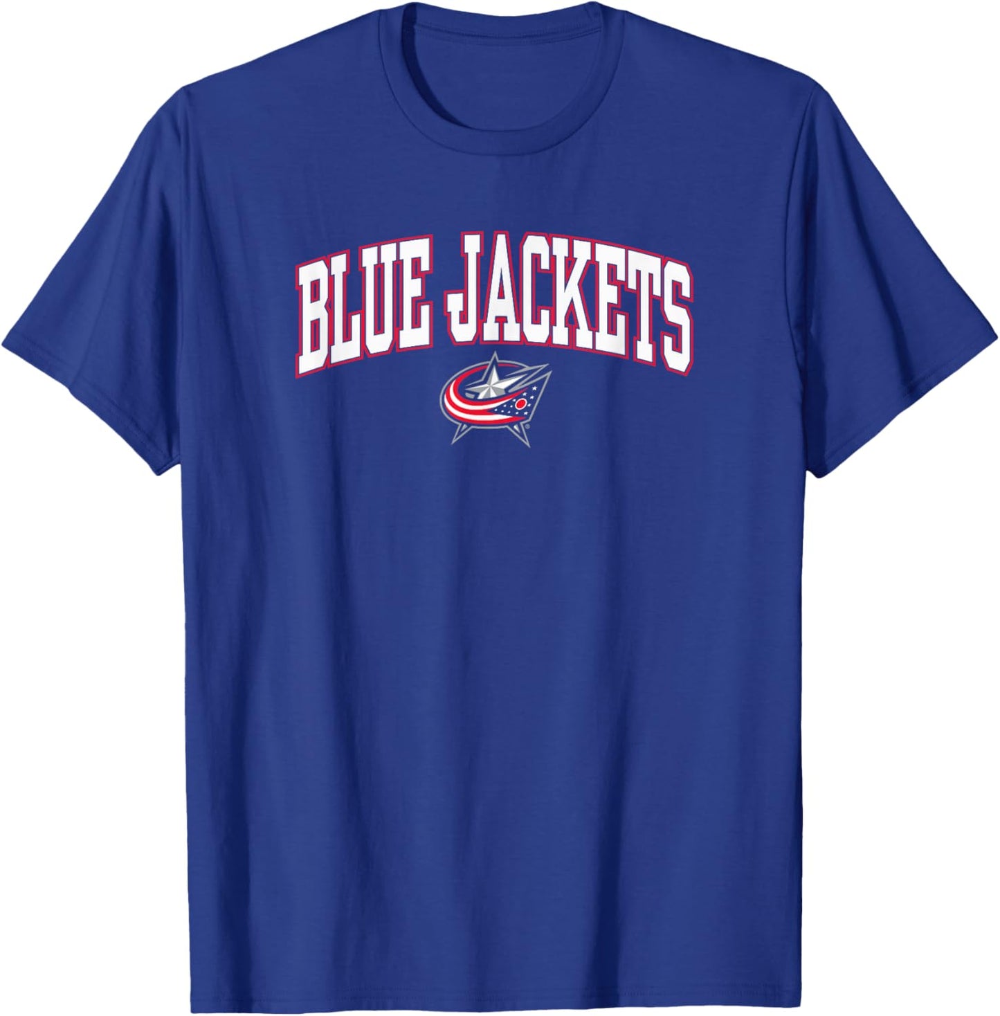 Columbus Blue Jackets Arch Over Navy Officially Licensed T-Shirt - T-Shirt | Royal
