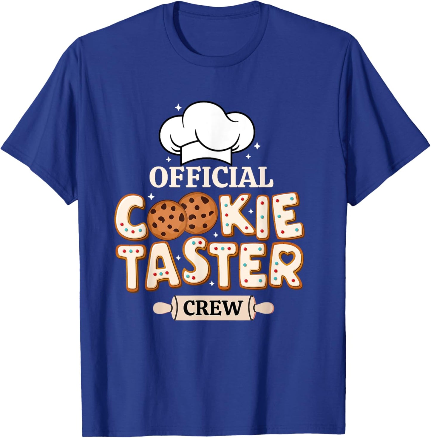 Official Cookie Taster Crew Funny Baking Team Family Holiday T-Shirt - T-Shirt | Royal