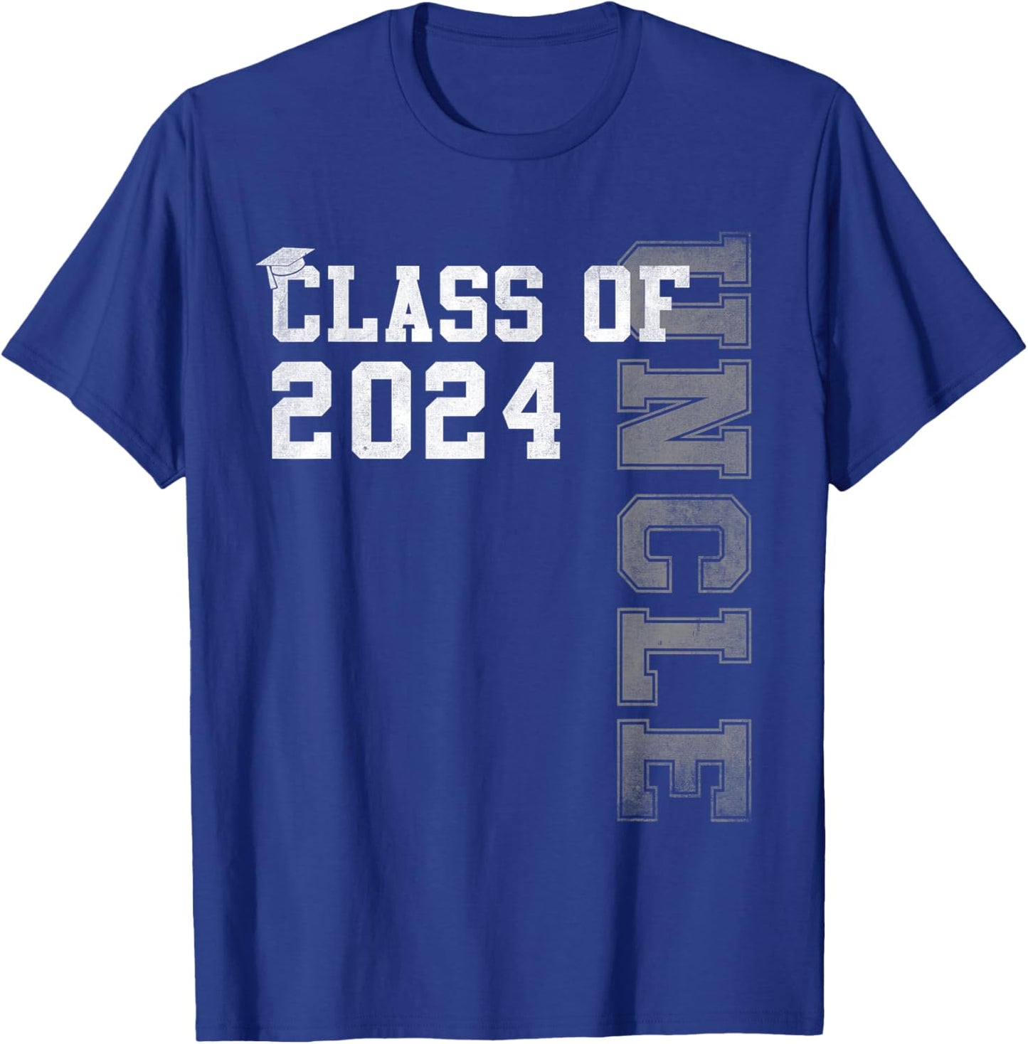 Uncle Senior 2024 Proud Uncle Of A Class Of 2024 Graduate T-Shirt - T-Shirt | Royal