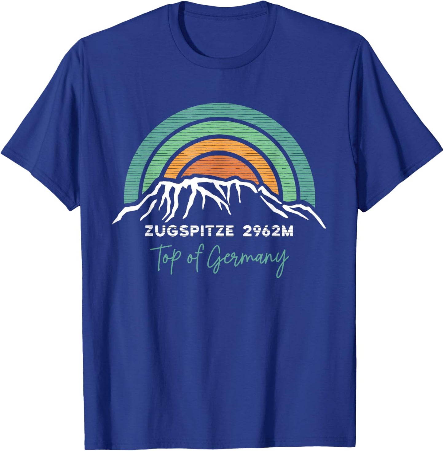 Zugspitze German Mountain Germany Garmisch Hiking Souvenir T-Shirt - T-Shirt | Royal