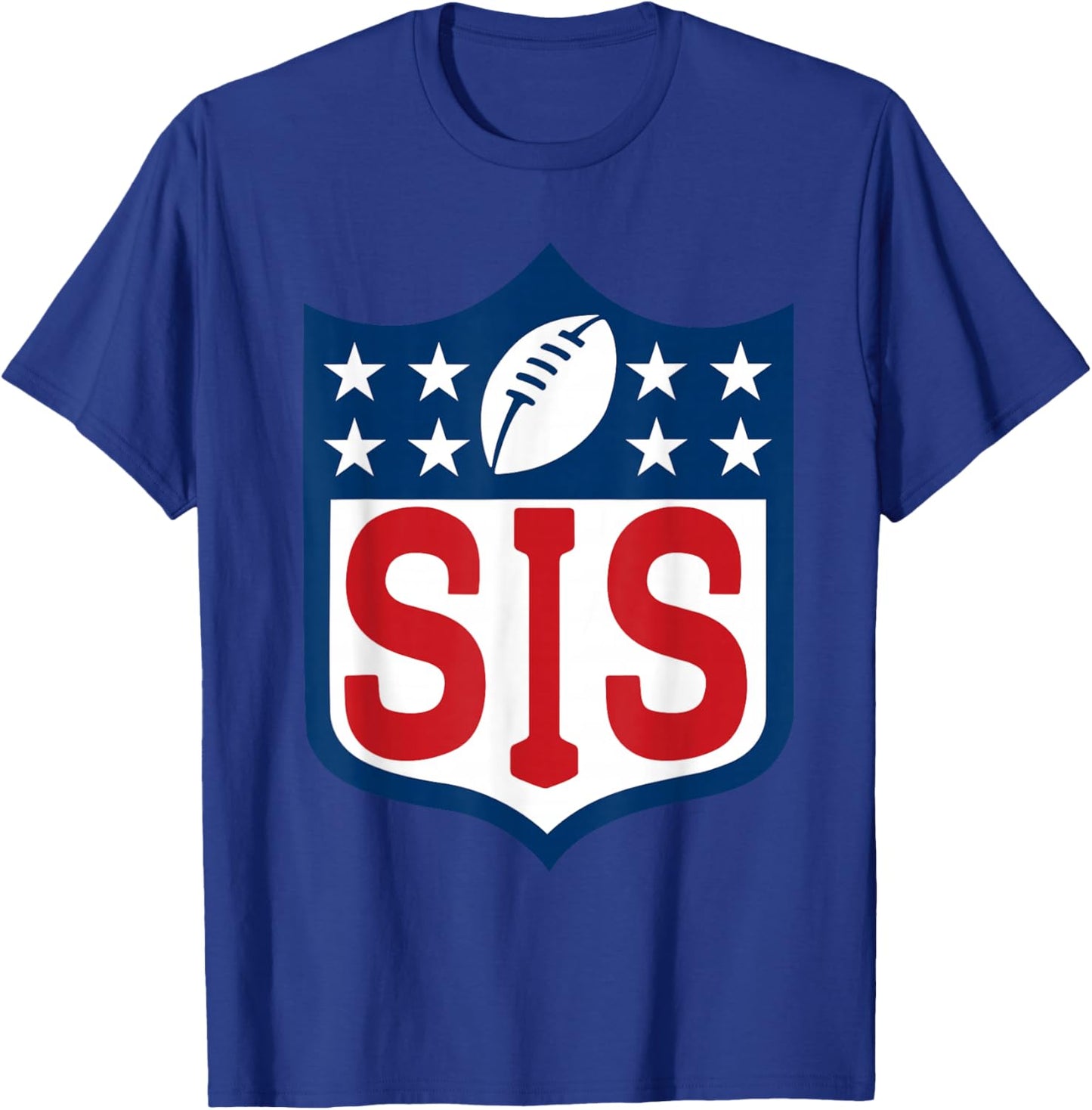 Sis American Football Happy Birthday Family Matching Retro T-Shirt - T-Shirt | Royal