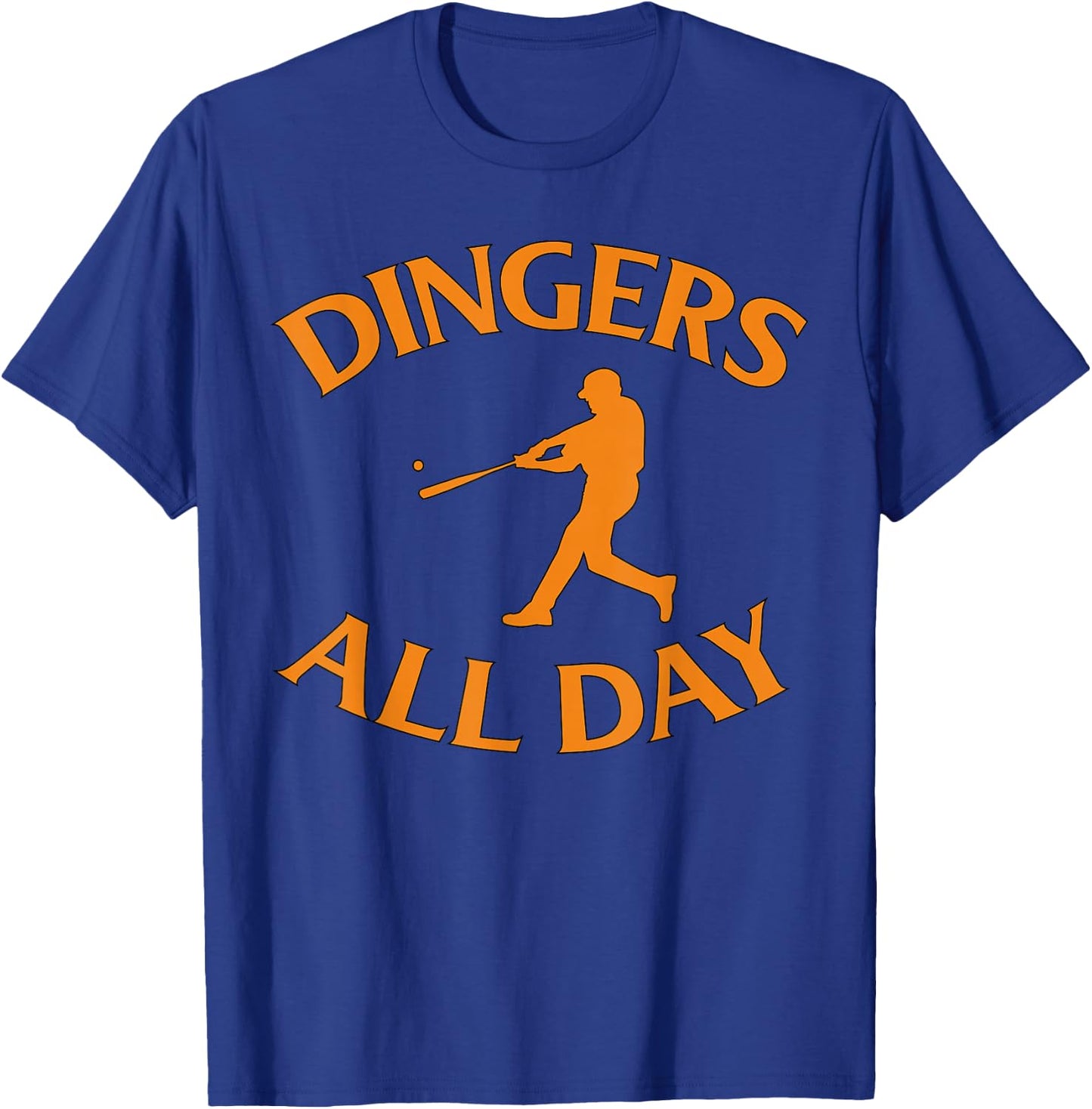 Dingers All Day - Baseball Fan T-Shirt - T-Shirt | Royal