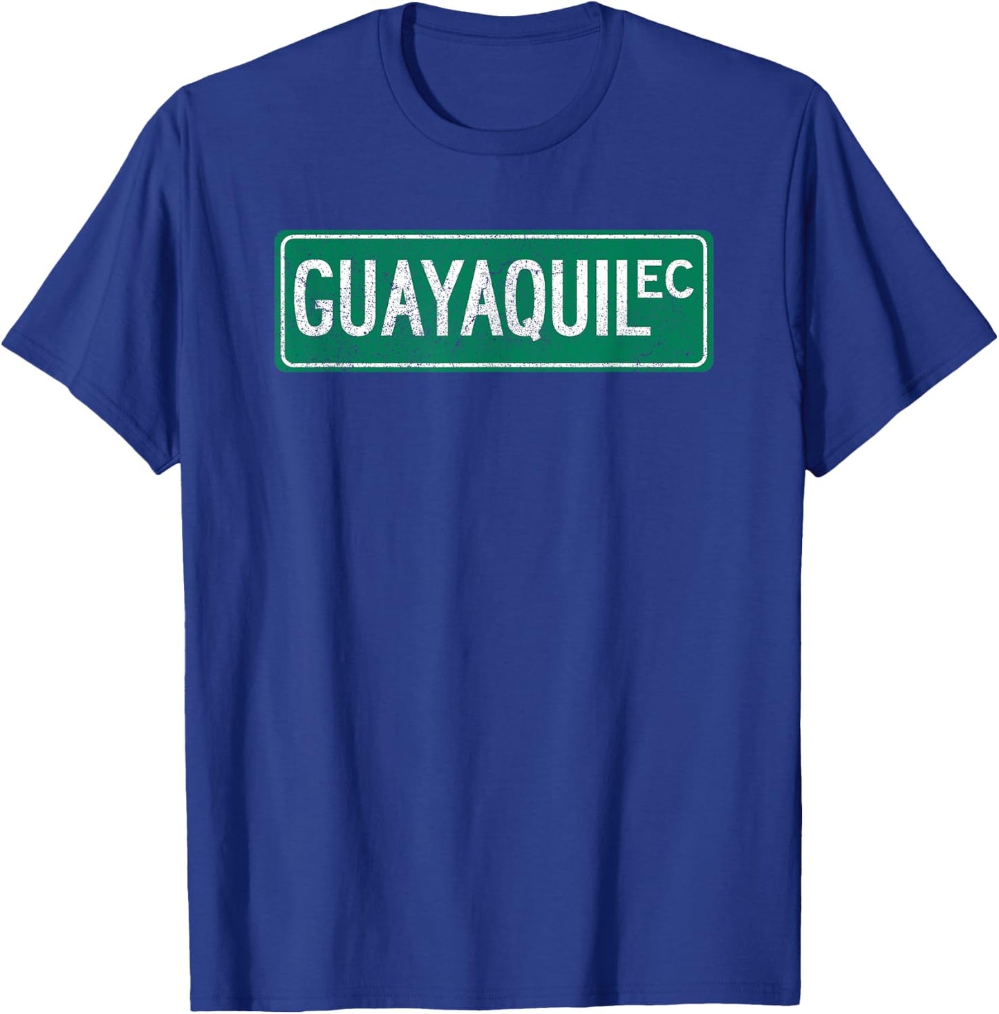 Retro Guayaquil, Ecuador Street Sign T-Shirt - T-Shirt | Royal
