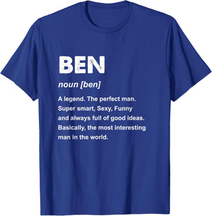 Ben Name T-Shirt - T-Shirt | Royal