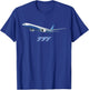 Airline Jet 777 Aircraft Commercial Aircraft Jumbo Jet T-Shirt - T-Shirt | Royal