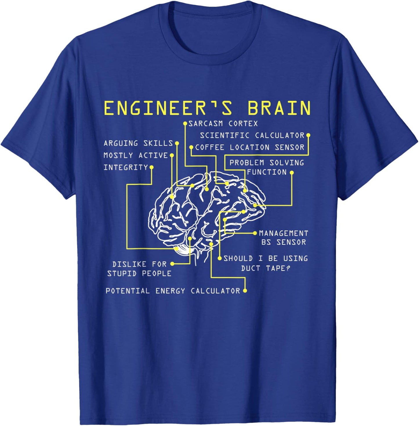 Engineer´s Brain Engineer Gift Engineering Process T-Shirt - T-Shirt | Royal