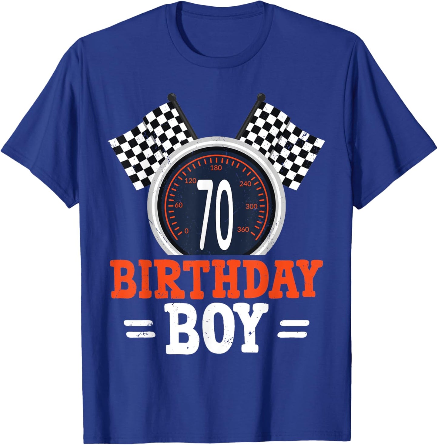 Race Car 70th Birthday Racing Car Driver 70 Year Old Funny T-Shirt - T-Shirt | Royal