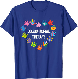 Occupational Therapist Squad Cute Hands Preschool School OT T-Shirt - T-Shirt | Royal