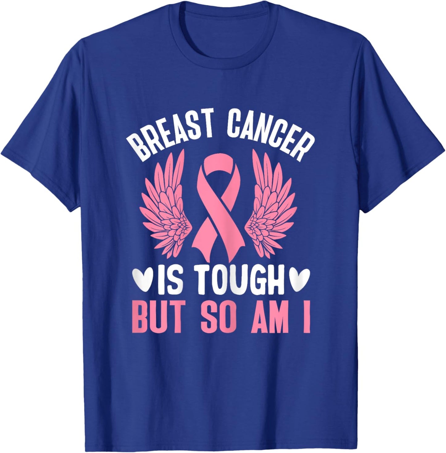 Pink Ribbon Breast Cancer Awareness Breast Cancer Survivor T-Shirt - T-Shirt | Royal
