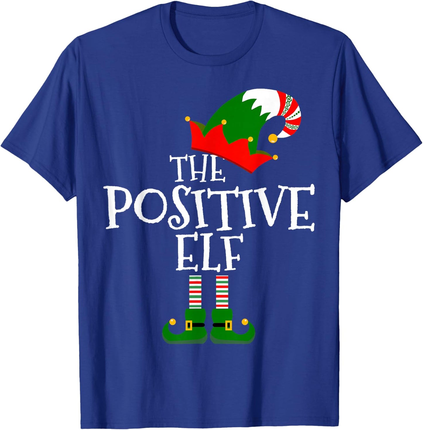 Funny The Positive Elf Matching Family Group Gift Christmas T-Shirt - T-Shirt | Royal