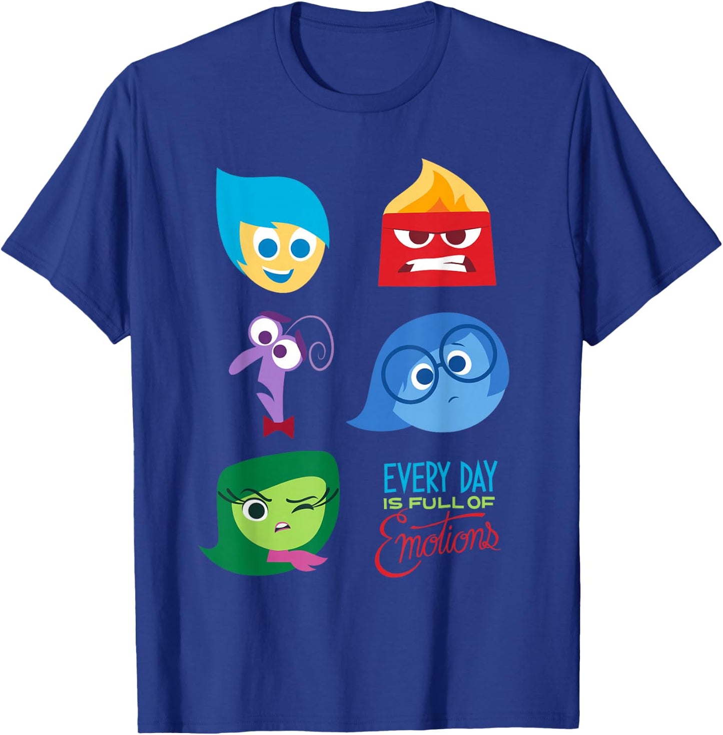 Disney Pixar Inside Out Full of Emotions Character T-Shirt - T-Shirt | Royal