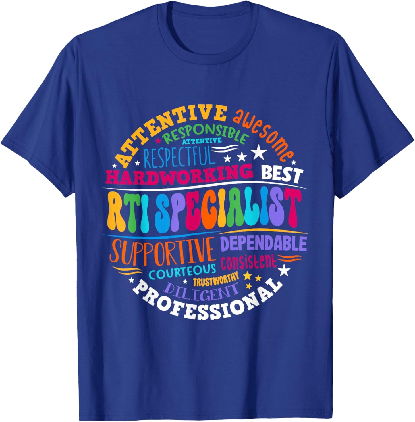 Groovy RTI Specialist T Response Intervention Teacher Squad T-Shirt - T-Shirt | Royal