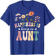 Happiness is Being an Aunt Floral Design Aunt Mother's Day T-Shirt - T-Shirt | Royal