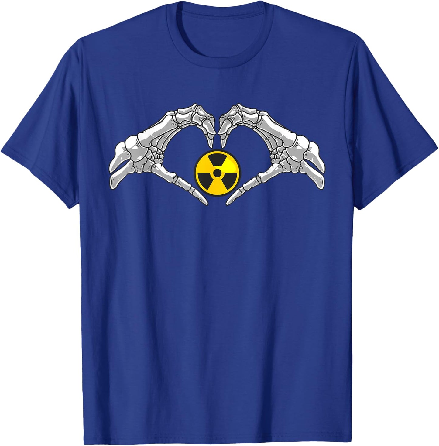 Funny Radioactive Gift Cool Nuclear Biohazard Logo T-Shirt - T-Shirt | Royal