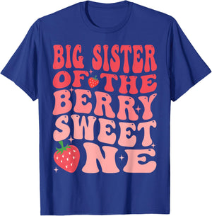 Big Sister Of The Berry Sweet One 1st Birthday Strawberry T-Shirt - T-Shirt | Royal
