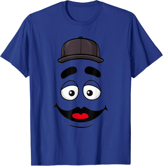 Funny Grimace Face For Halloween Costume T-Shirt - T-Shirt | Royal