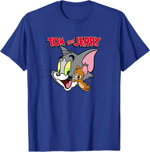 Kids Tom And Jerry Simple Portrait Logo T-Shirt - T-Shirt | Royal