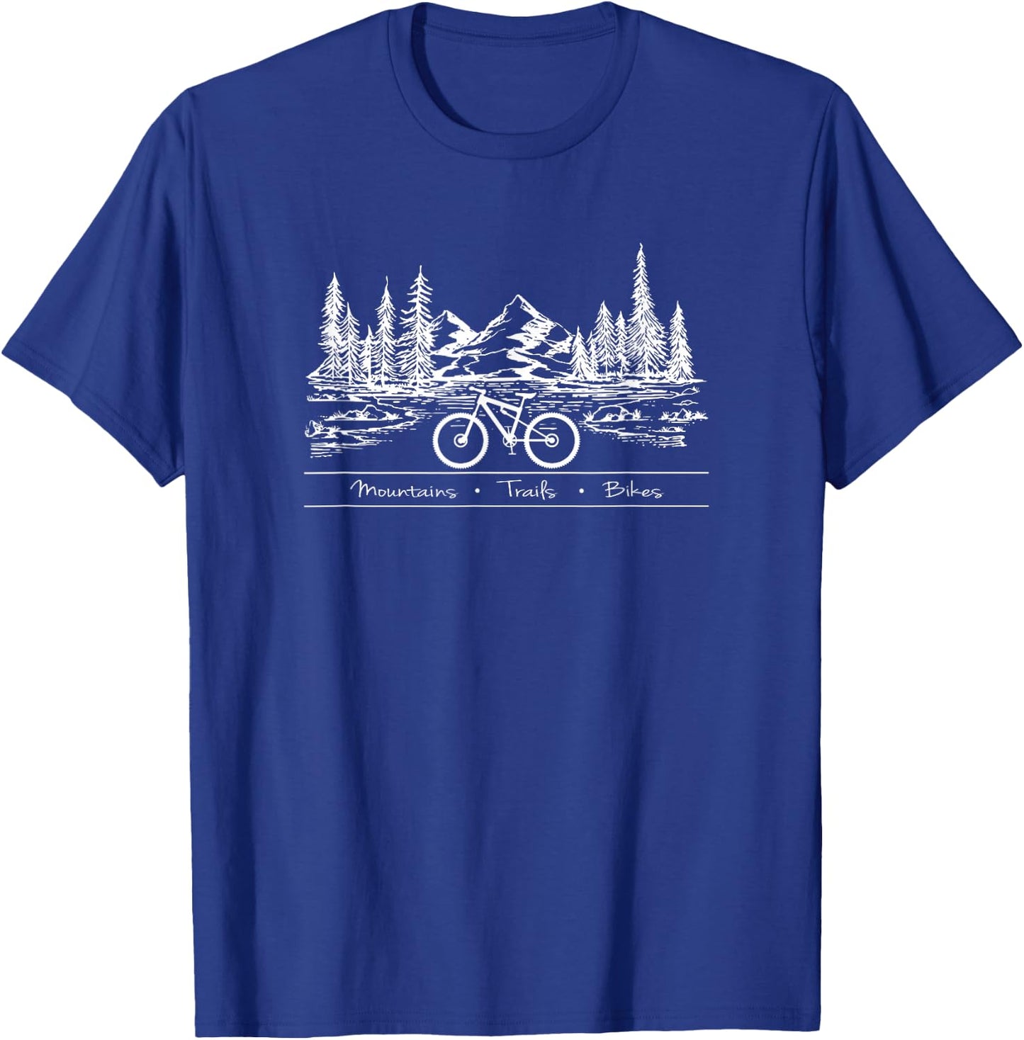 Mountain Bike MTB Mountains Trails Bikes T-Shirt - T-Shirt | Royal