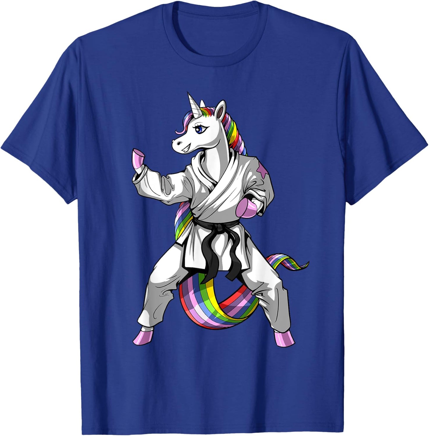Unicorn Ninja Karate Martial Art Kickboxing Taekwondo Girls T-Shirt - T-Shirt | Royal