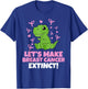 Dino Pink Let's Make Breast Cancer Extinct Kids Toddler T-Shirt - T-Shirt | Royal