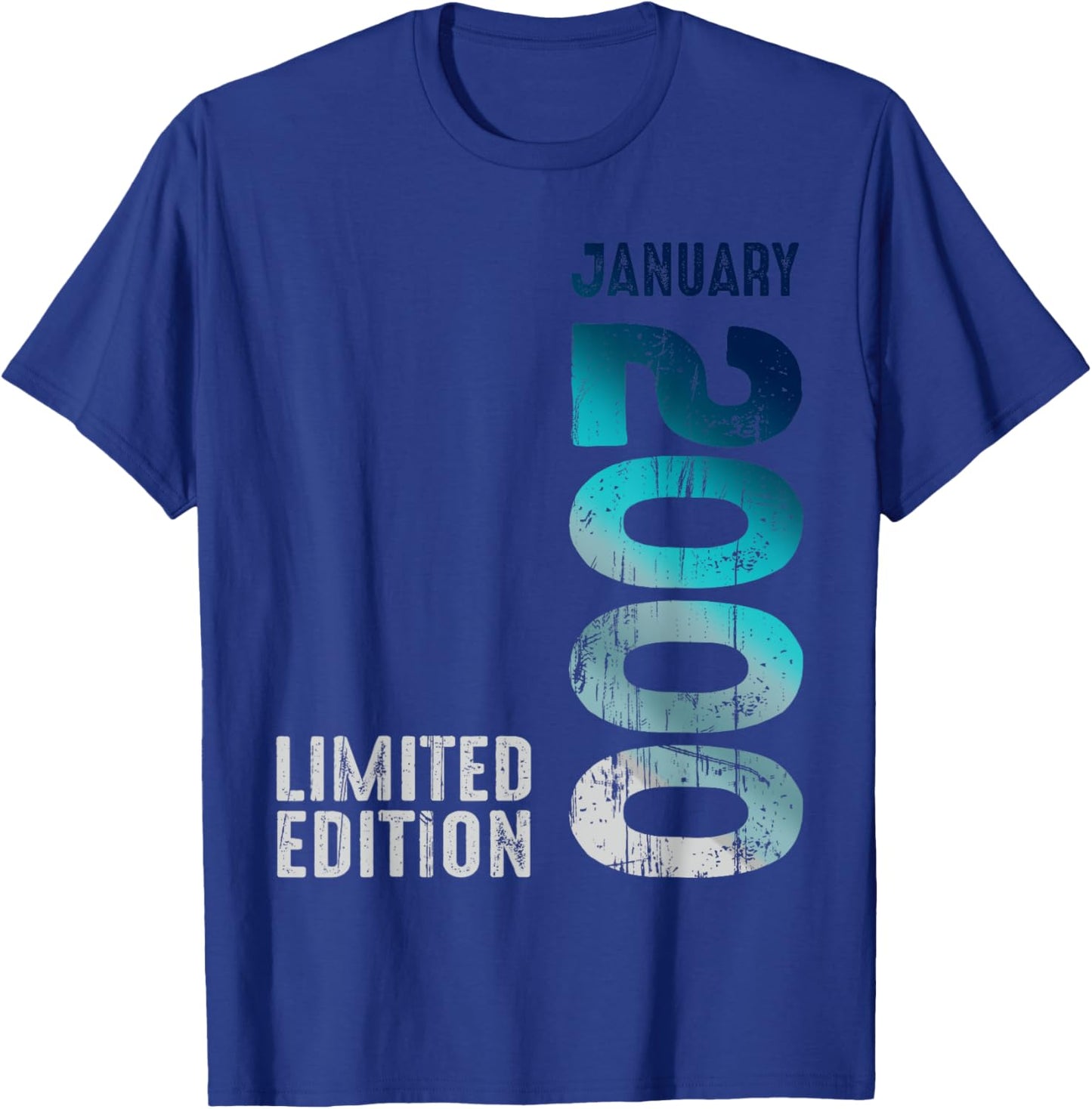 January 2000 Year 2000 Retro 2000 Vintage Limited Edition T-Shirt - T-Shirt | Royal
