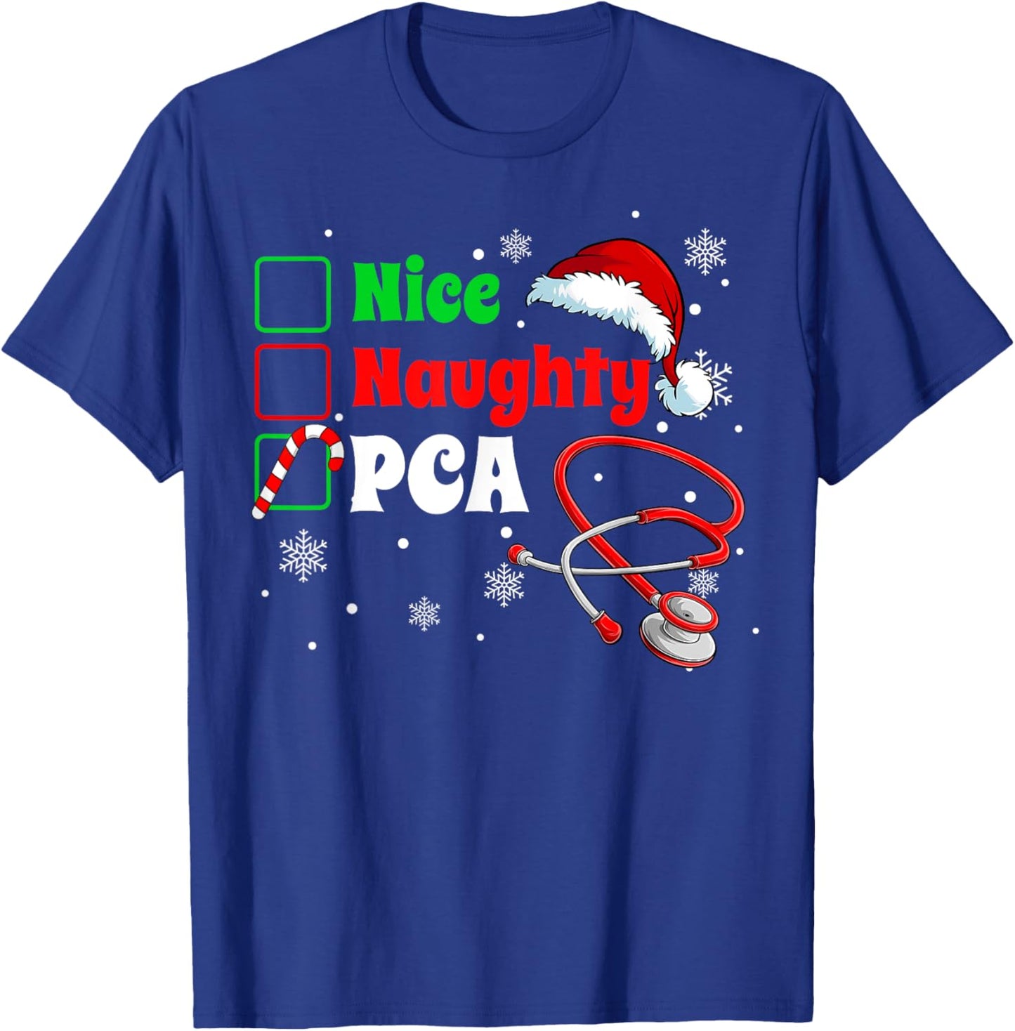 Scrub Top Men Women Xmas T-Shirt - T-Shirt | Royal