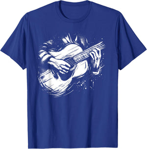 Hand Playing Guitar Guitarist Music Art T-Shirt - T-Shirt | Royal