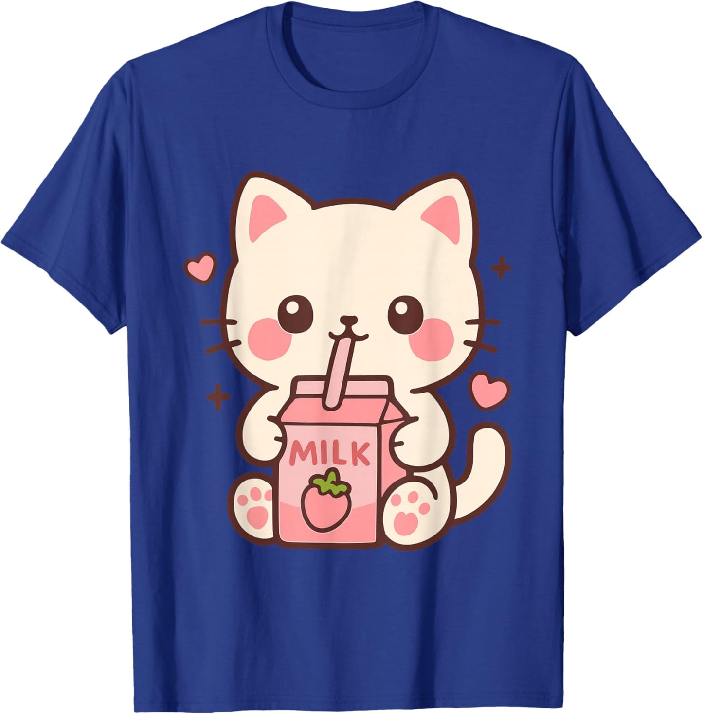 Kawaii Katze Erdbeermilch Japanisch niedlich Anime Mädchen Teens T-Shirt - T-Shirt | Royal