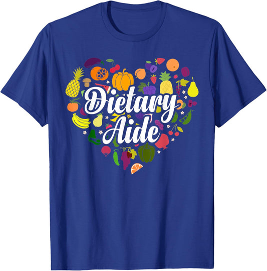 Cute Dietary Aide Heart T-Shirt - T-Shirt | Royal