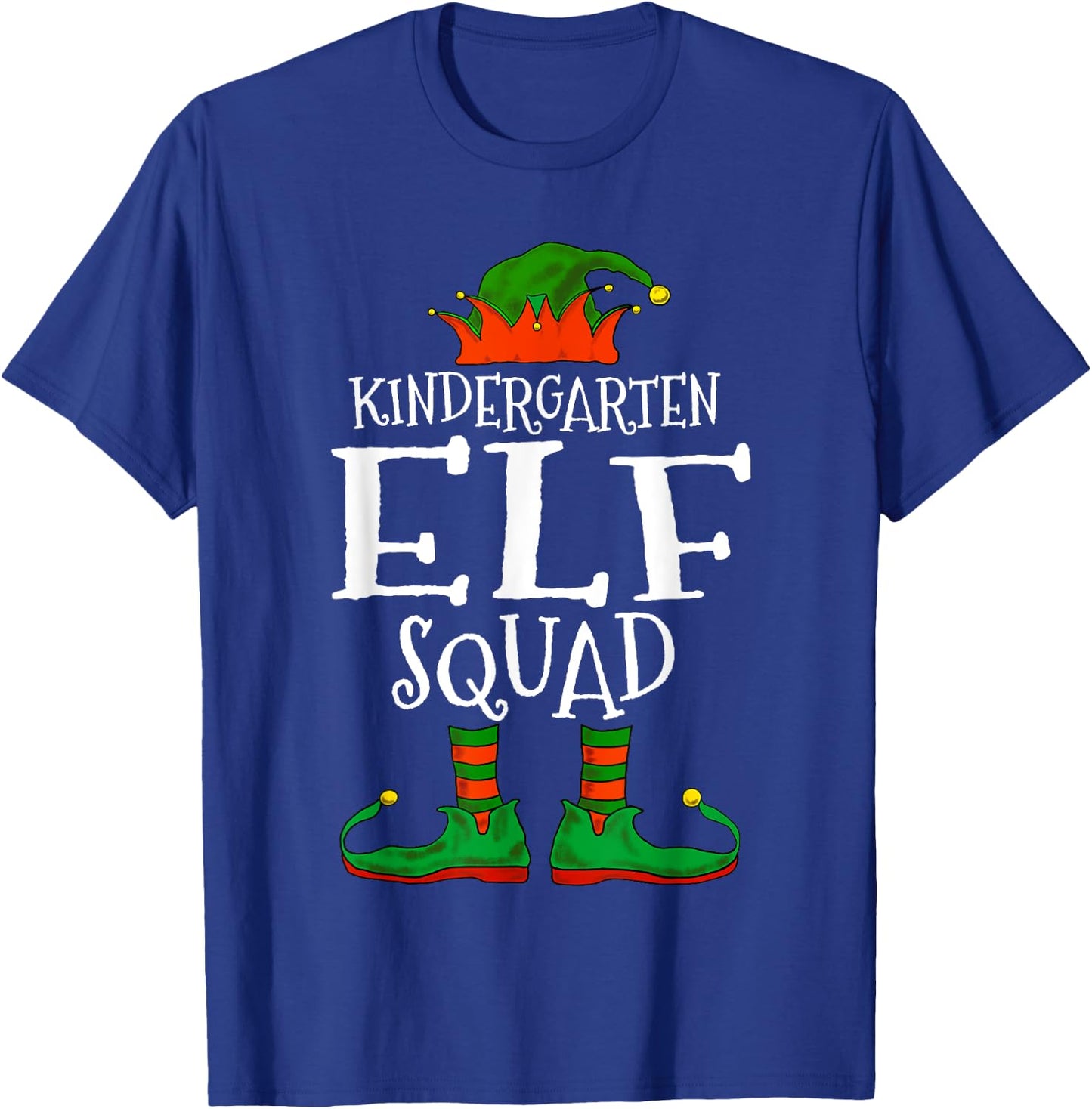 Kindergarten Elf Squad Teacher Student Christmas Gift Men Women Kids T-Shirt - T-Shirt | Royal