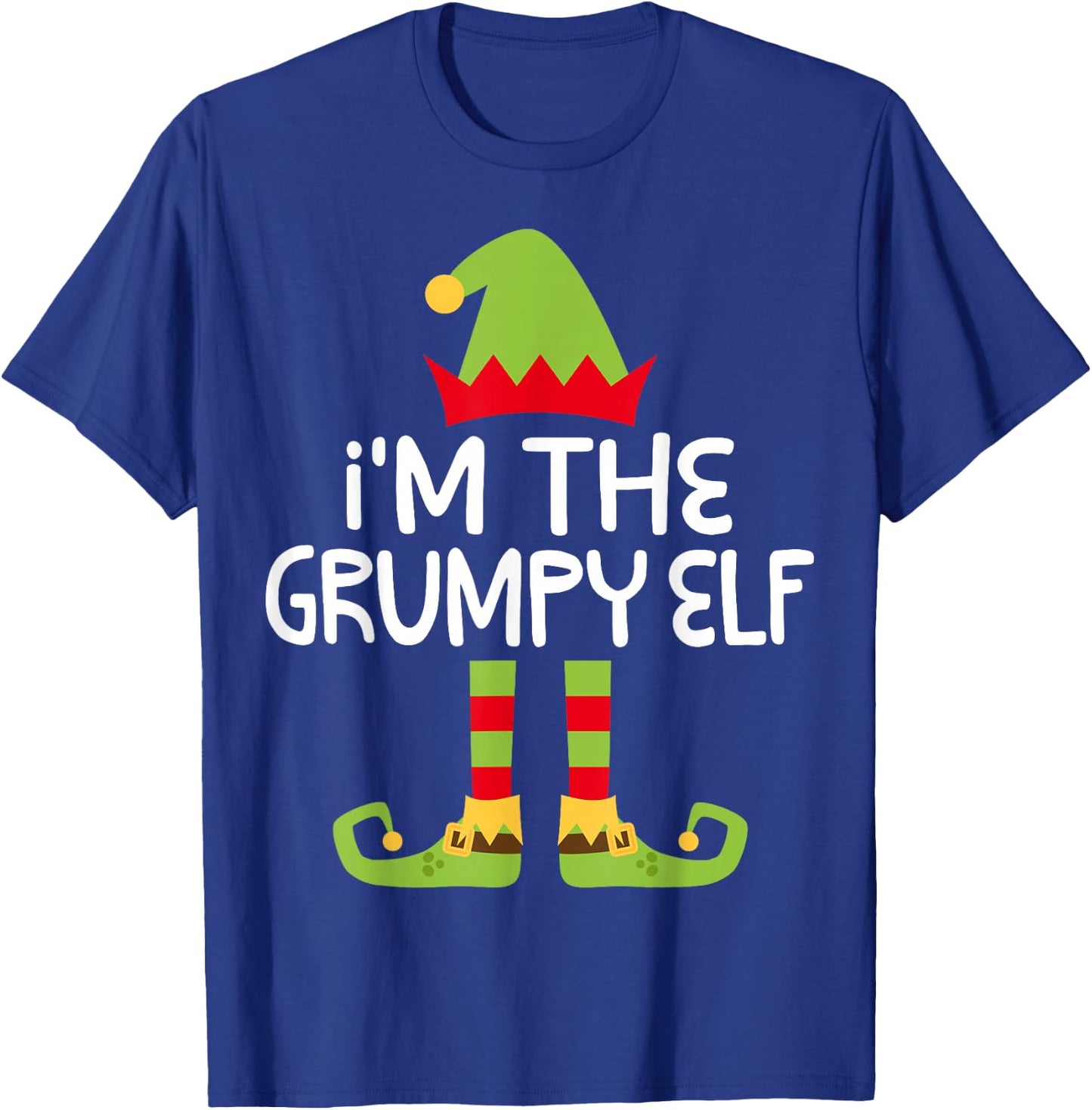 I'm The Grumpy Elf Shirt Adult Kids Matching Christmas Elf T-Shirt - T-Shirt | Royal