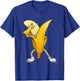 Funny Dabbing Banana Gift Kids Boys Girls Cool Dancer T-Shirt - T-Shirt | Royal